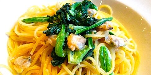 あさりと小松菜のパスタのサムネイル画像